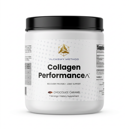 Alch3my Method Collagen Performance recovery protein tub